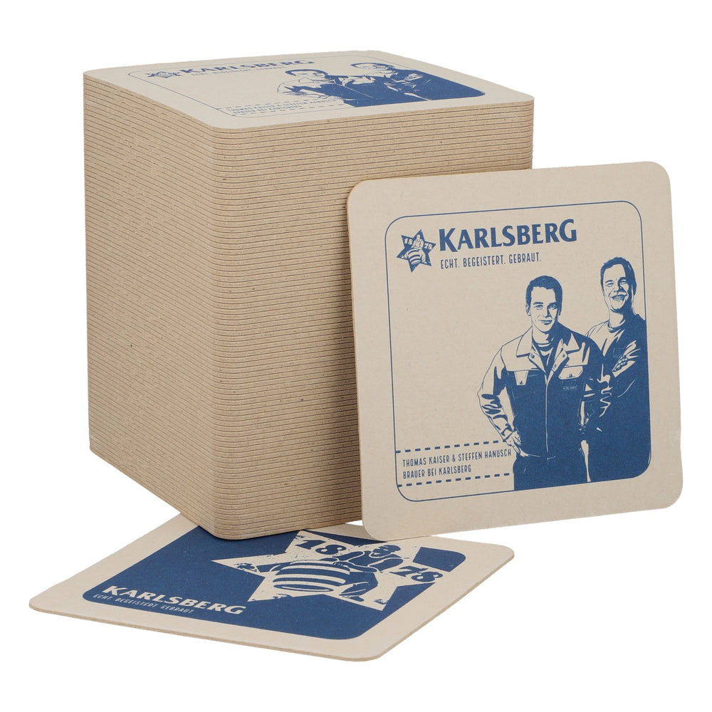 80x Karlsberg Piwo Podkładki pod piwo Podkładki pod szklanki Akcesoria barowe  Niebieskie logo
