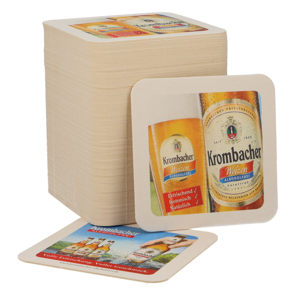 80x Krombacher Piwo Podkładki pod piwo Podkładki pod szklanki Akcesoria barowe Pszeniczne Bezalkoholowe