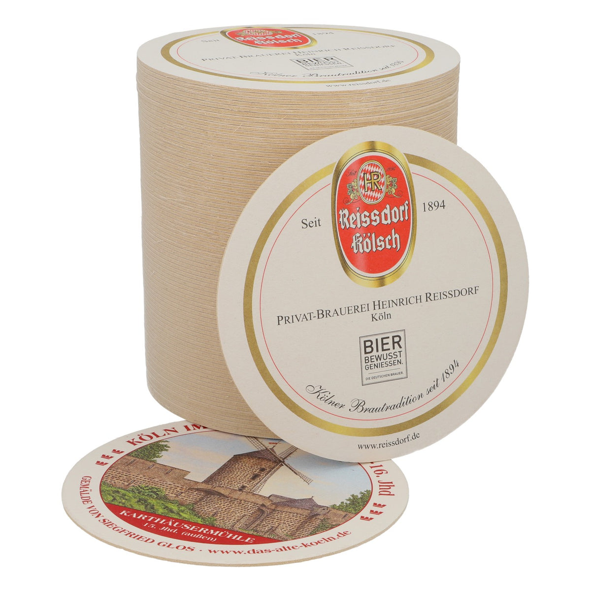 80x podkładki pod piwo Reissdorf „Kolońskie średniowiecze” Karthäusermühle