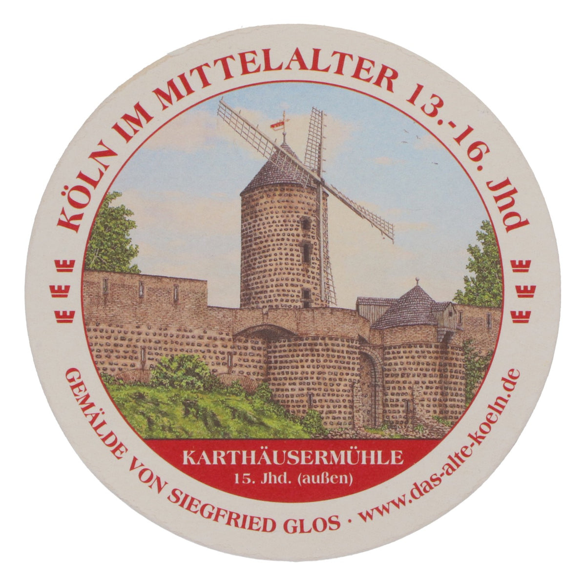 80x podkładki pod piwo Reissdorf „Kolońskie średniowiecze” Karthäusermühle – Widok 4