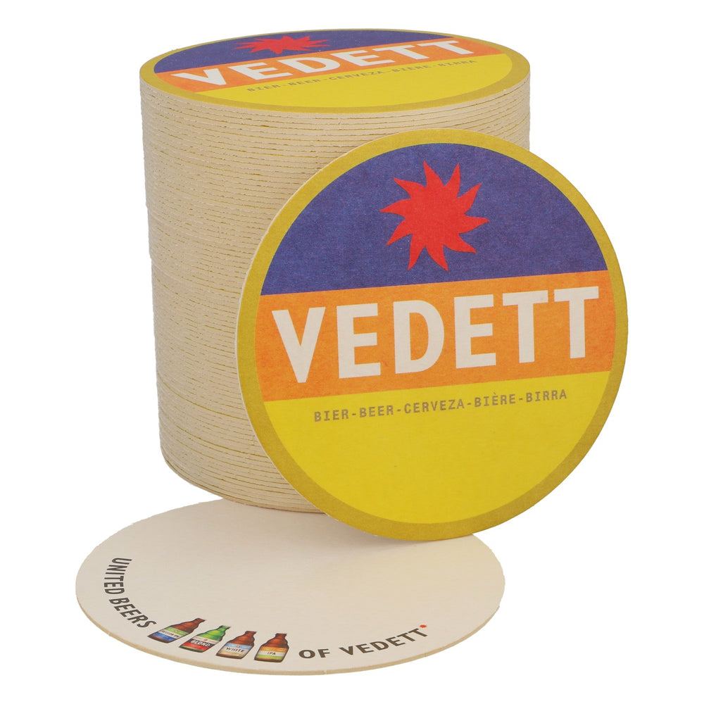 80x Vedett Piwo Podkładki pod piwo Podkładki pod szklanki Niebieskie/ pomarańczowe/ żółte