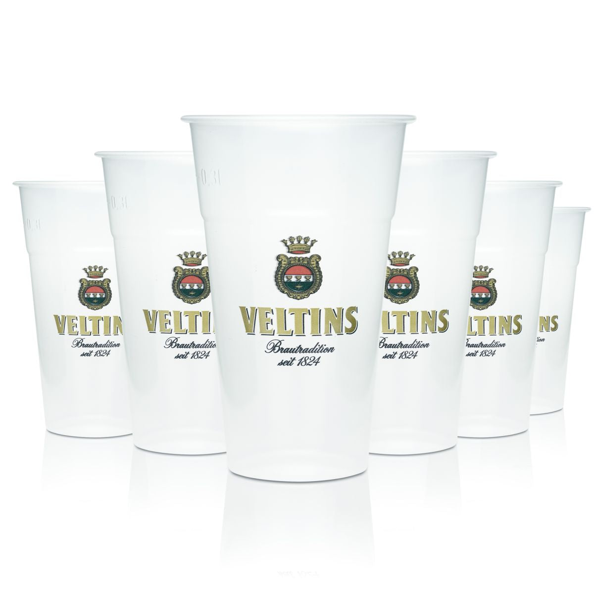 80x szklanka do piwa Veltins 0.3l plastikowe jednorazowe kubki do piwa plastikowe kubki