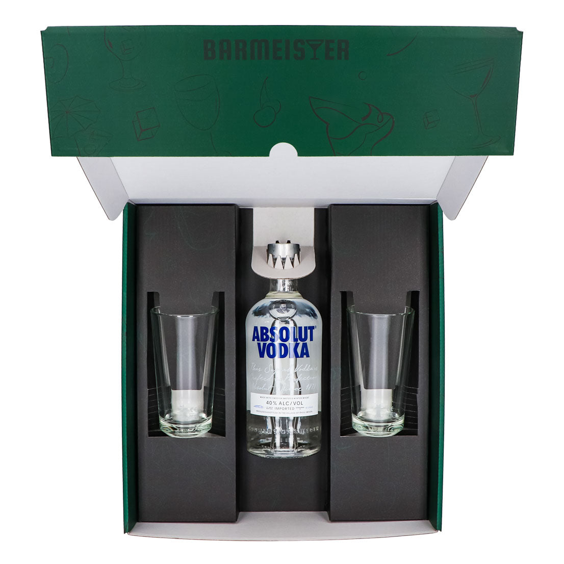 Absolut Vodka Geschenkset 0,7l Flasche 40 % Vol. + Gläser Grcic–Grün – Ansicht 5