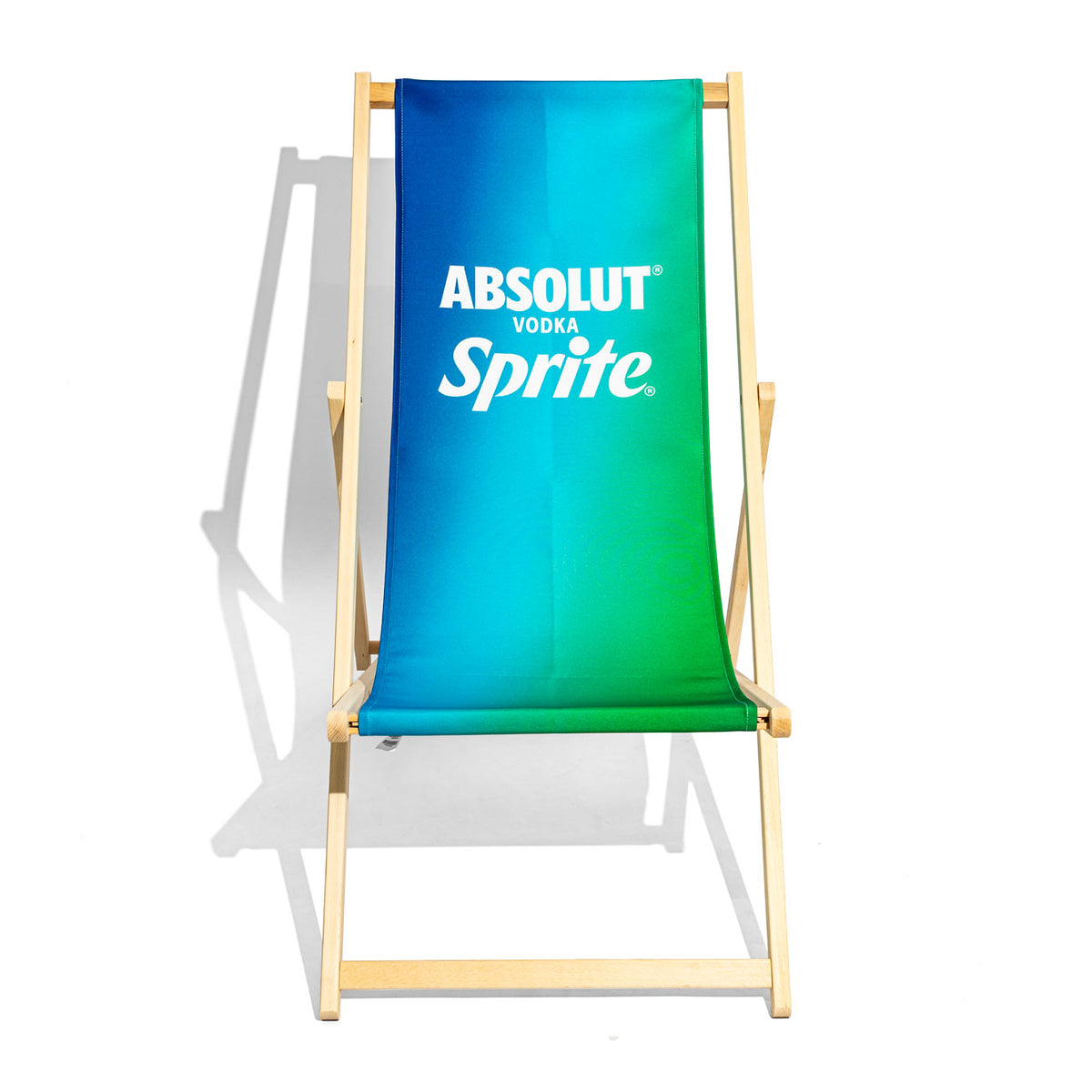 Leżak plażowy Absolut Vodka „Absolut Sprite” z drewna bukowego – Widok 2