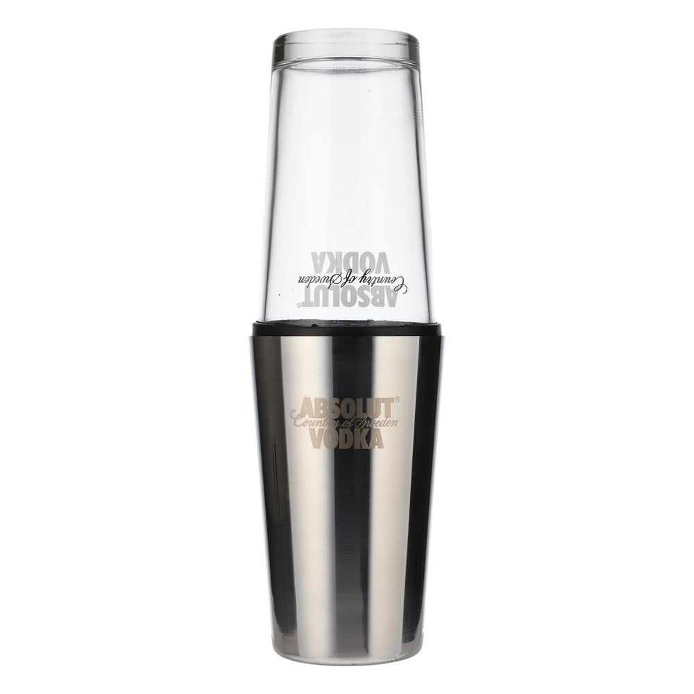 Absolut Vodka Shaker ze stali nierdzewnej Boston Shaker ze stali nierdzewnej Akcesoria barowe 2 częściowe