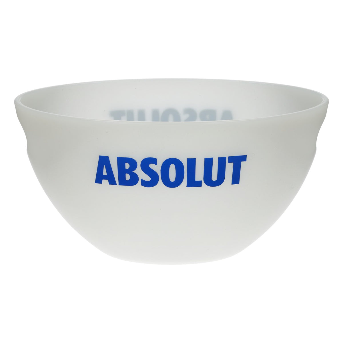 Absolut Vodka XXL – wkład chłodzący do butelek w kształcie wiadra do lodu, biały, z wypukłym niebieskim logo, barowy