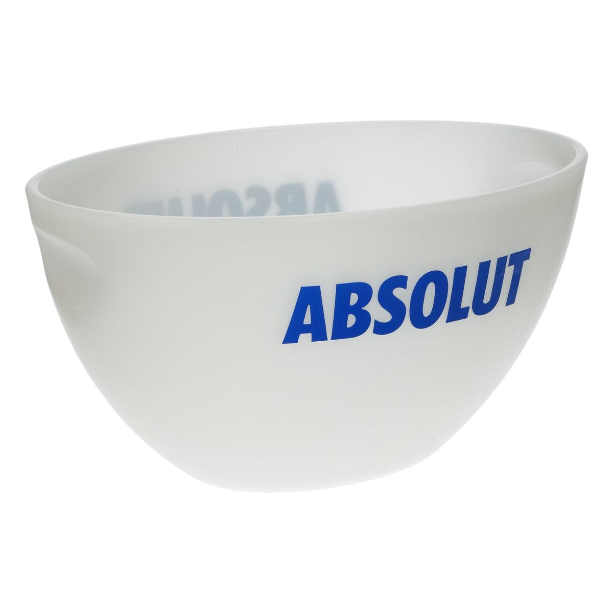 Absolut Vodka XXL – wkład chłodzący do butelek w kształcie wiadra do lodu, biały, z wypukłym niebieskim logo, barowy – Widok 2