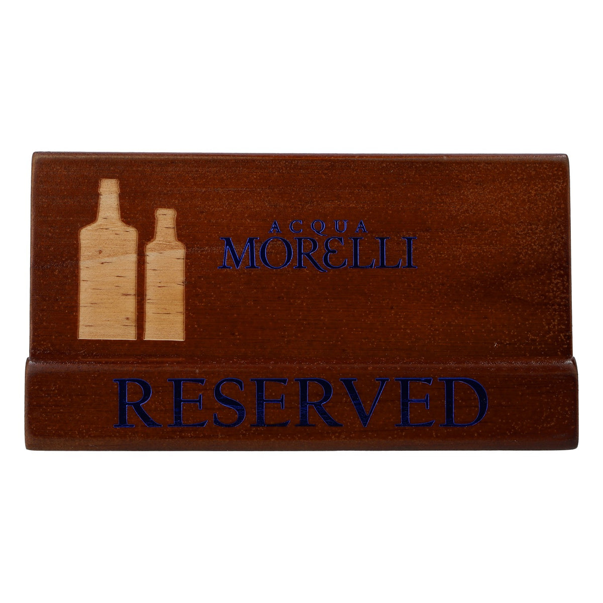 Acqua Morelli Woda Prawdziwe drewno Stojak na menu Tabliczka rezerwacyjna „RESERVED”