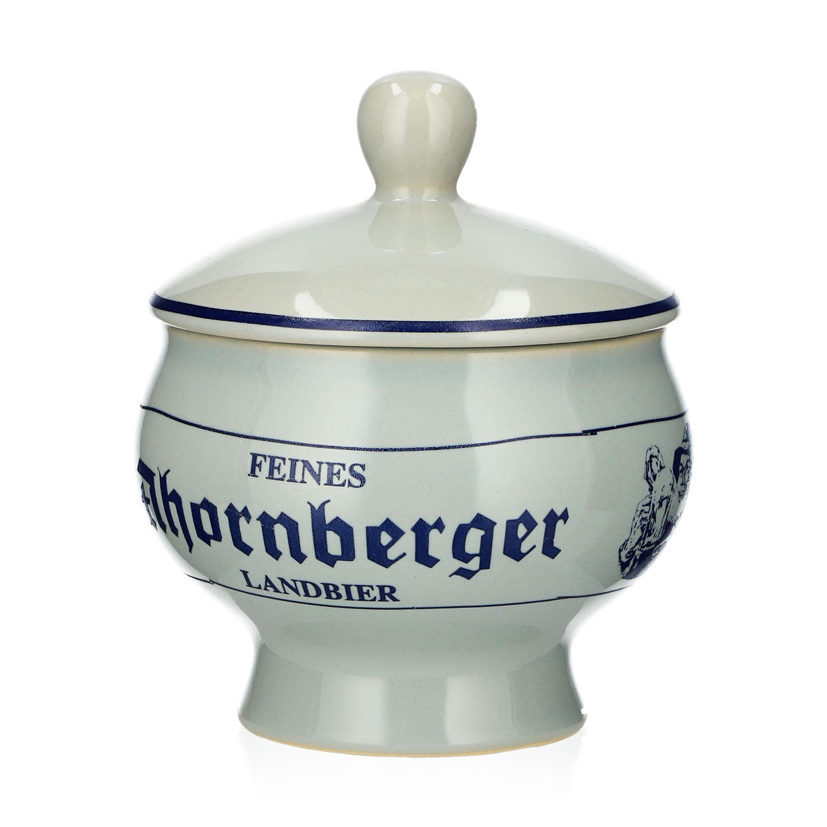 Szklanka do piwa Ahornberger, ceramiczna, szara, w kształcie dzbanka do sosu – Widok 3