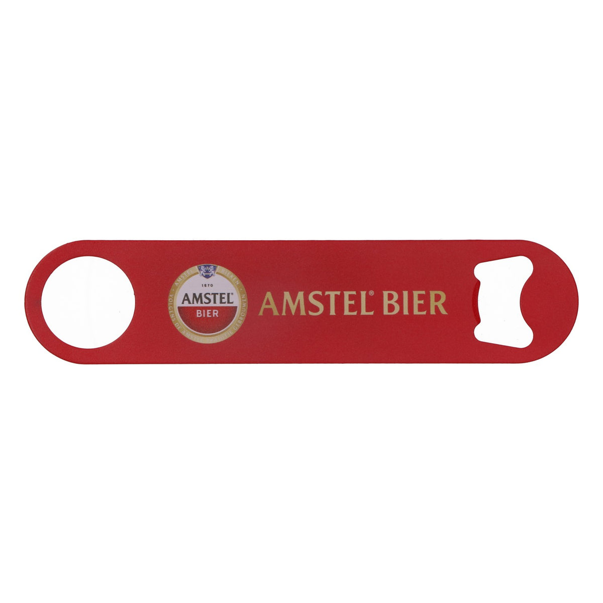 Otwieracz do butelek piwa Amstel Otwieracz do kapsli Czerwony metal