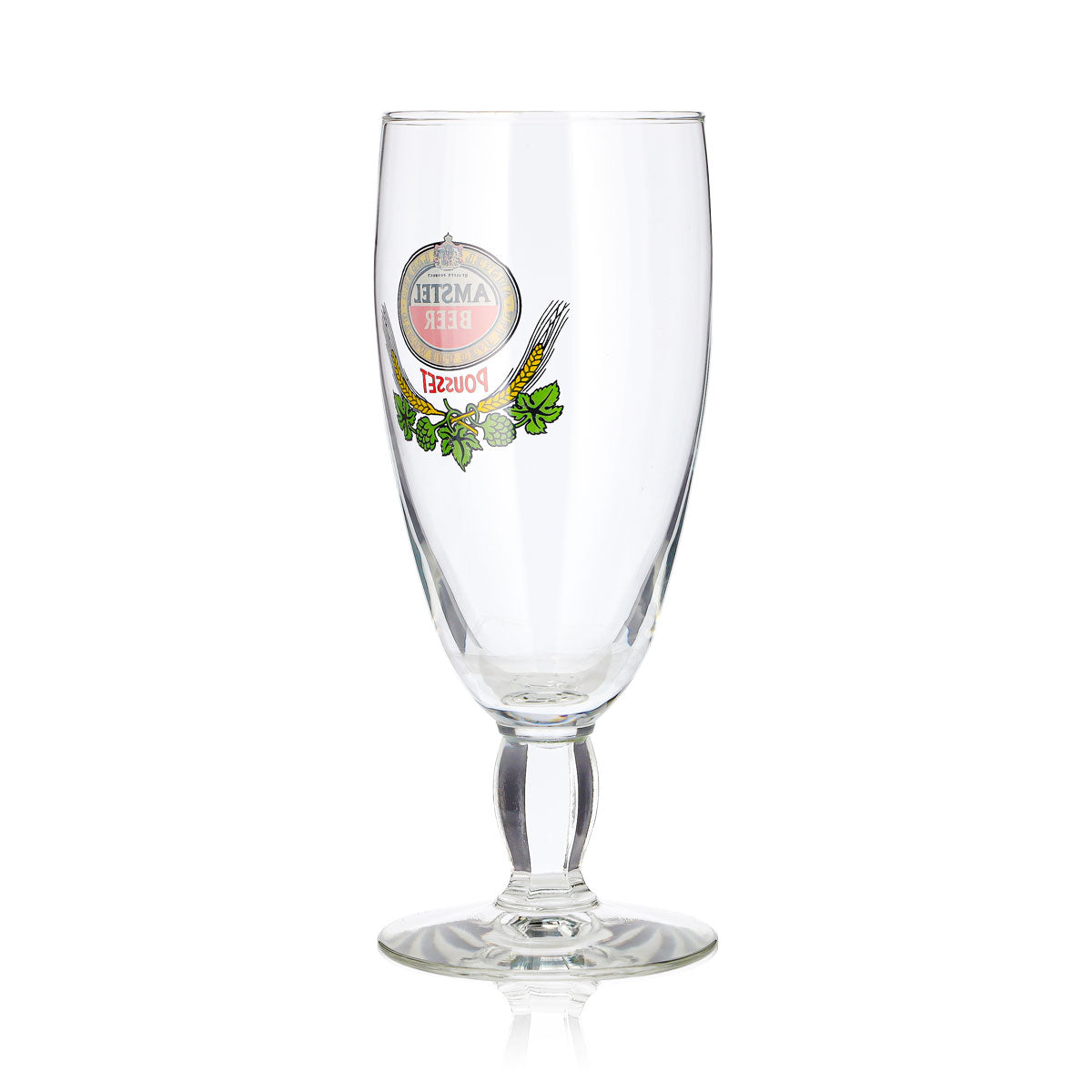 Szklanka do piwa Amstel 0,33 l, puchar, Pousset, kwadratowa nóżka, Durobor – Widok 4