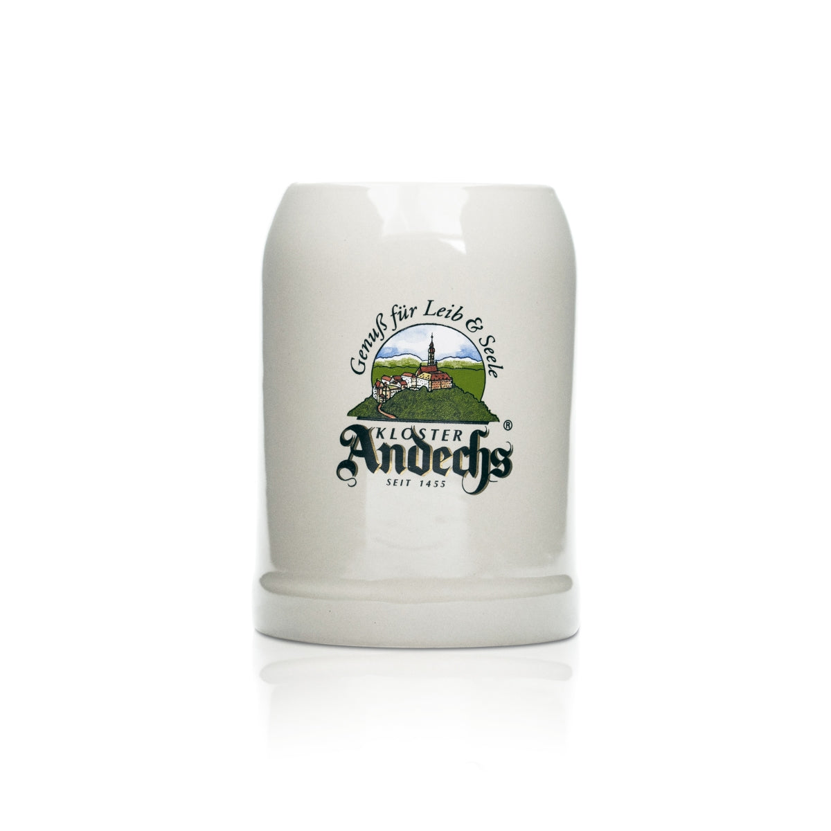 Andechs gliniany dzbanek szklany 0.5l kufel do piwa Seidel szklanki browar klasztorny Gastro
