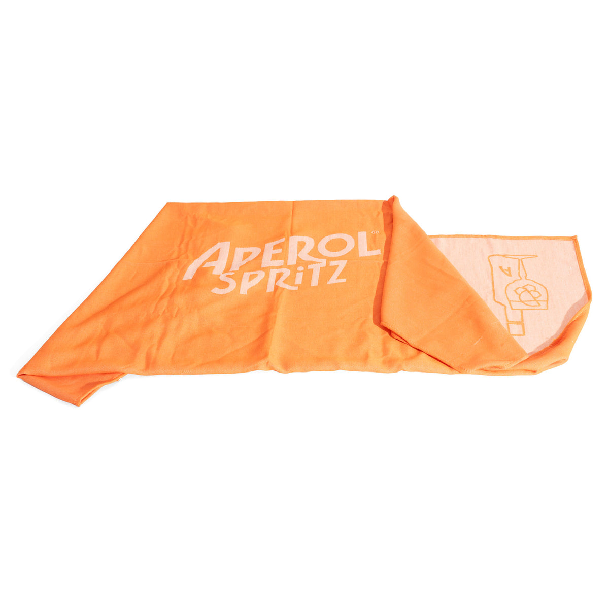 Koc polarowy Aperol Spritz Koc przytulny Koc tarasowy 150x120 cm Pomarańczowy