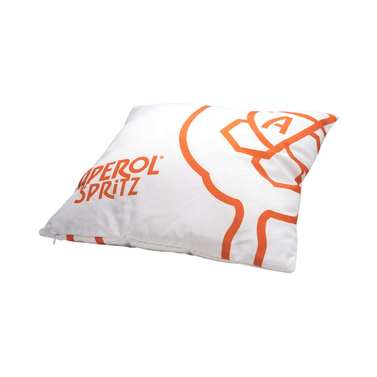 Poduszka Aperol Spritz biała butelka 40x40 dekoracja zewnętrzna salon sofa bar logo kanapa – Widok 2