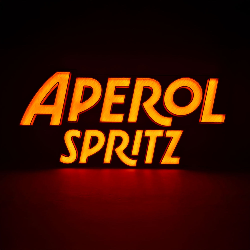 Aperol Spritz LED podświetlana reklama świetlna pomarańczowa ścienna apéritif znak
