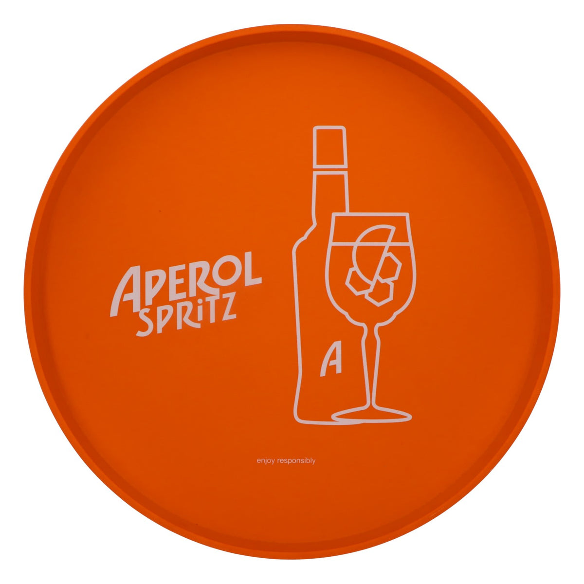 Taca na likier Aperol Spritz Taca kelnerka Taca do serwowania Średnica 33,5 cm Pomarańczowa – Widok 2