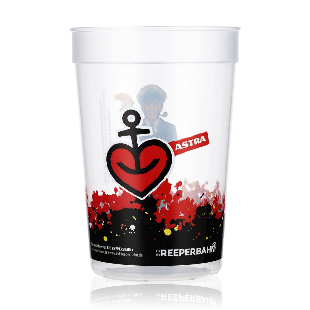 Kubek do piwa Astra  Plastik wielokrotnego użytku 0,4 l Reeperbahn Hans Albers