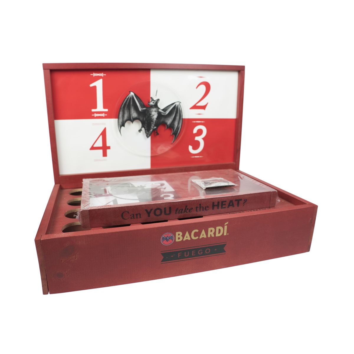 Bacardi drewniana gra Fuego Choice & Chance zestaw gier do picia Collector Lovers Rare – Widok 2