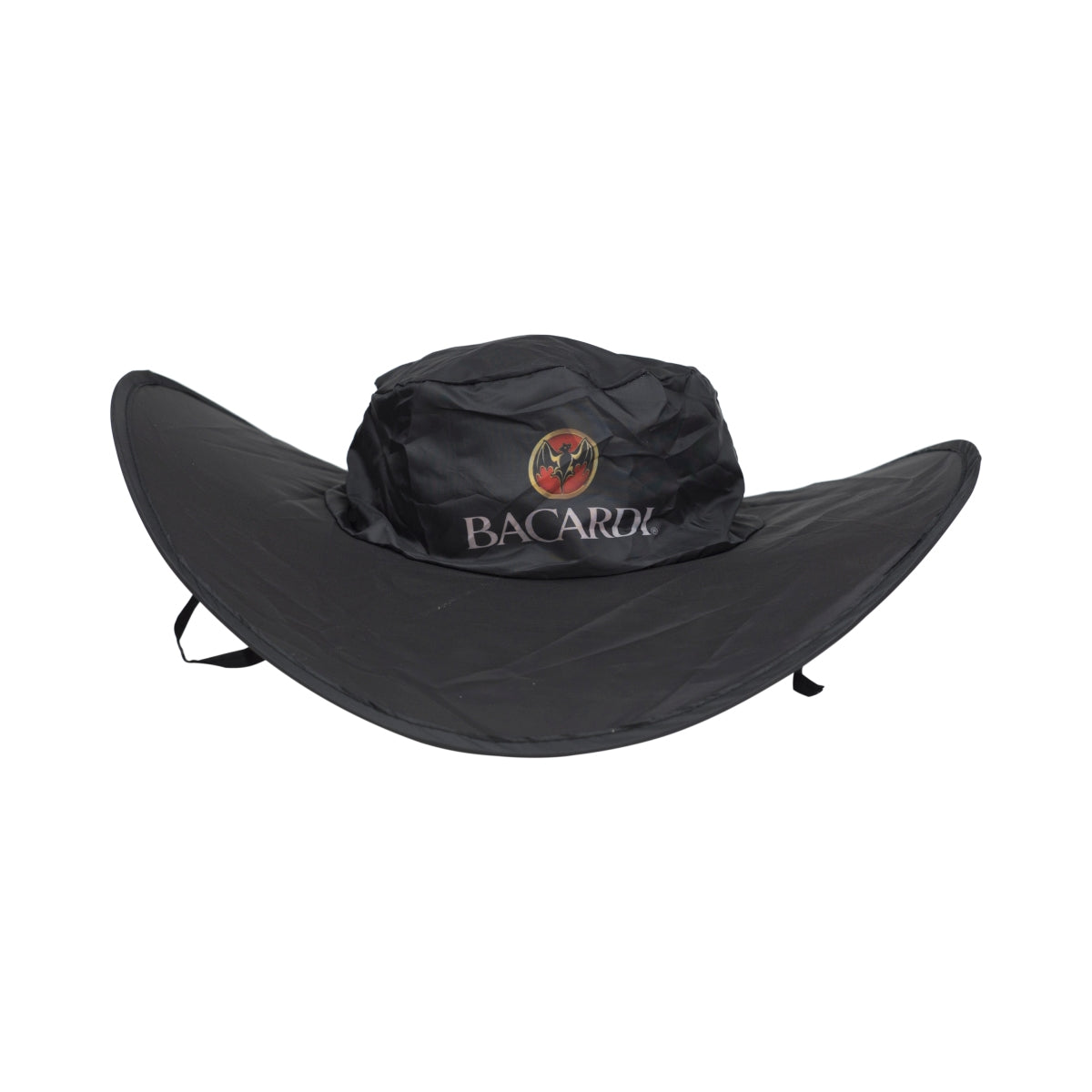 Bacardi Rum Hat Foldable Black Rain Jungle Angler Fishing Hat Cap Czapka wędkarska – Widok 2