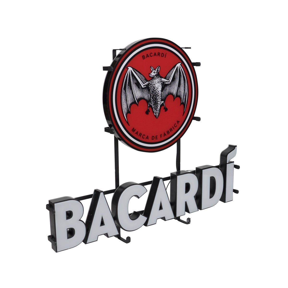 Bacardi Rum podświetlany znak 71x59cm LED znak ścienny wyświetlacz bar reklamowy – Widok 2