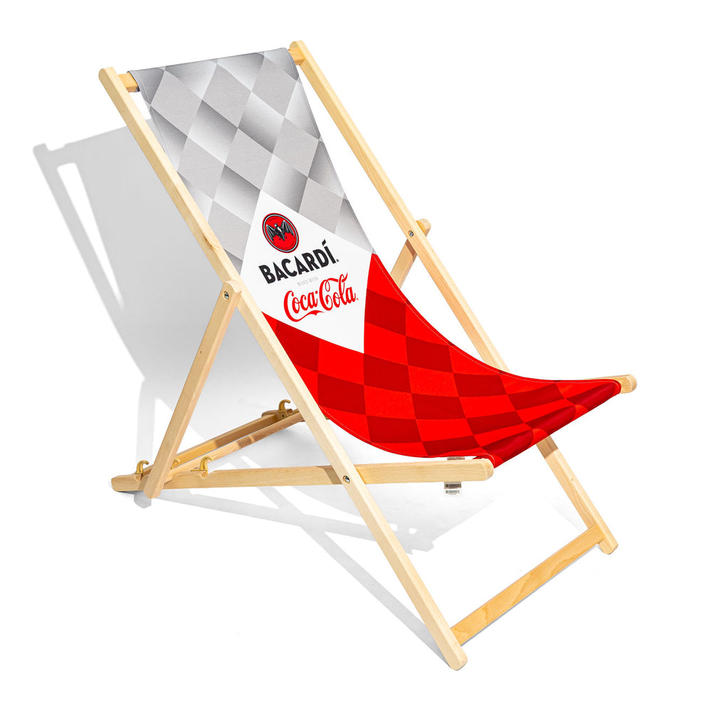 Leżak plażowy Bacardi Rum „Bacardi Cola” z drewna bukowego