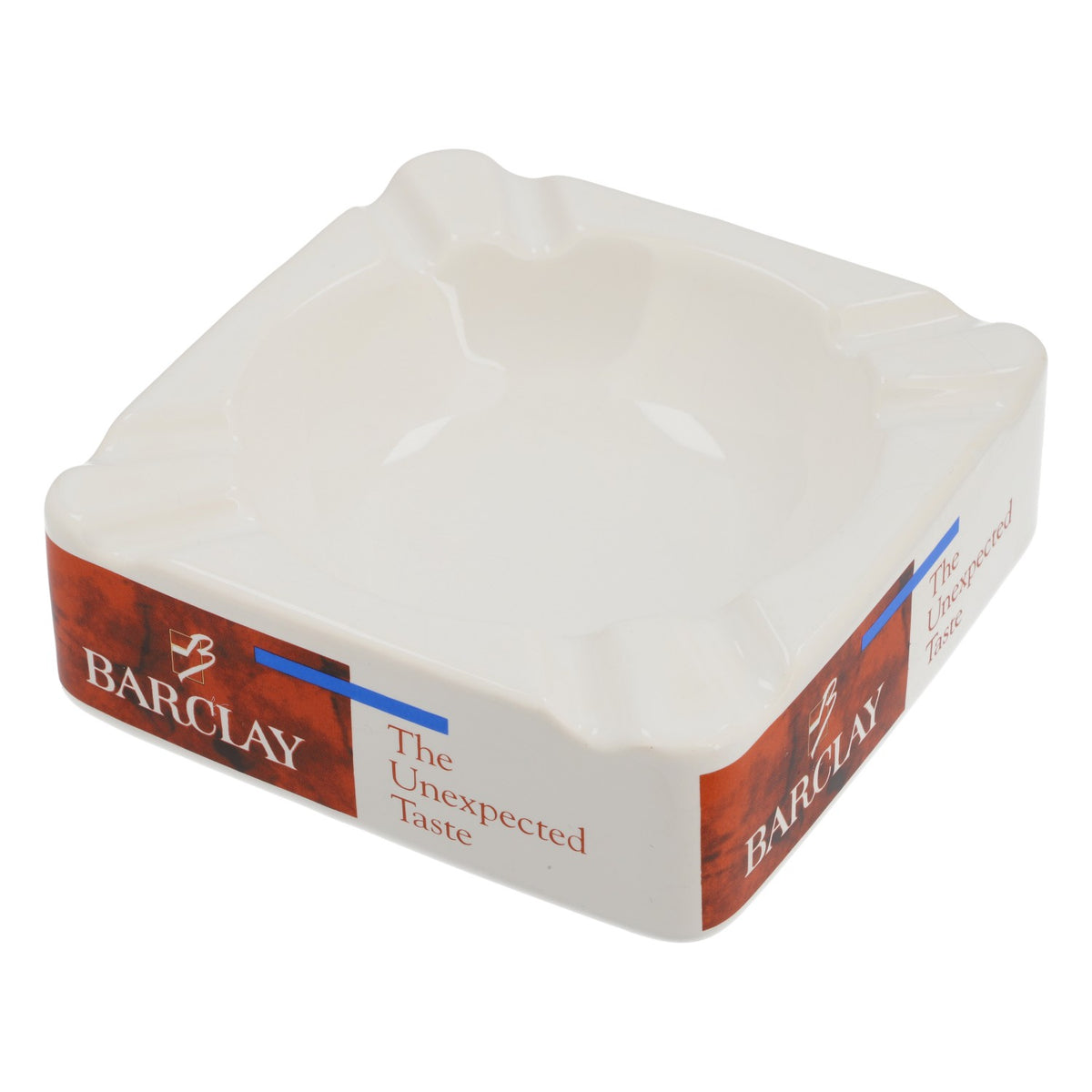 Popielniczka do papierosów Barclay Ashtray Ceramika Retro Lata 80. Biały 13x13 cm – Widok 3