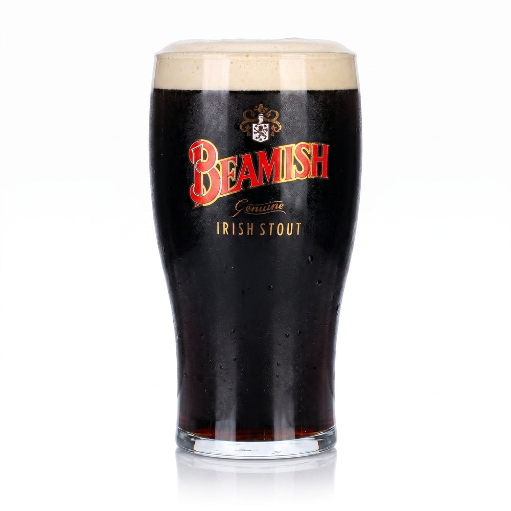 Szklanka do piwa Beamish 0,5 l, kubek z logo Irish Stout i herbem