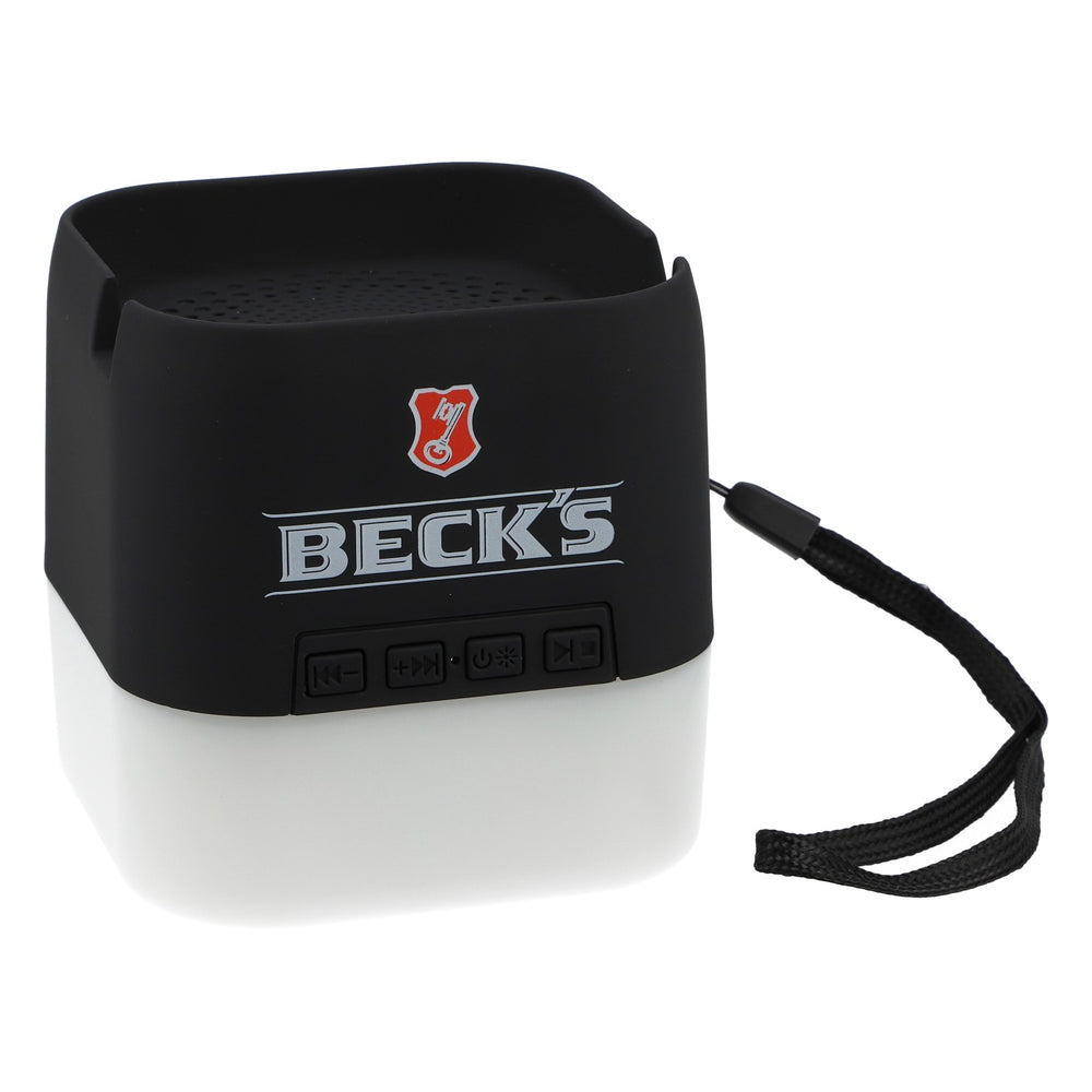 Głośnik Bluetooth Becks Bier z podświetleniem LED i odtwarzaczem muzycznym
