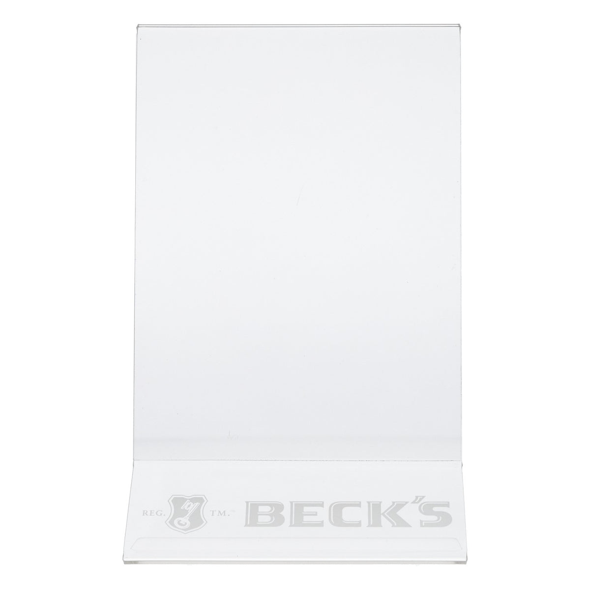 Becks Bier Przezroczysty stojak na menu z tworzywa sztucznego – Widok 2