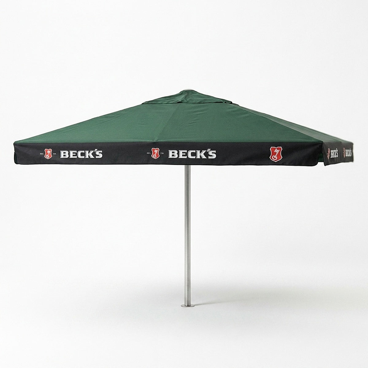 Parasol Becks 4x4 m – do browaru, lokalu gastronomicznego, ogródka piwnego