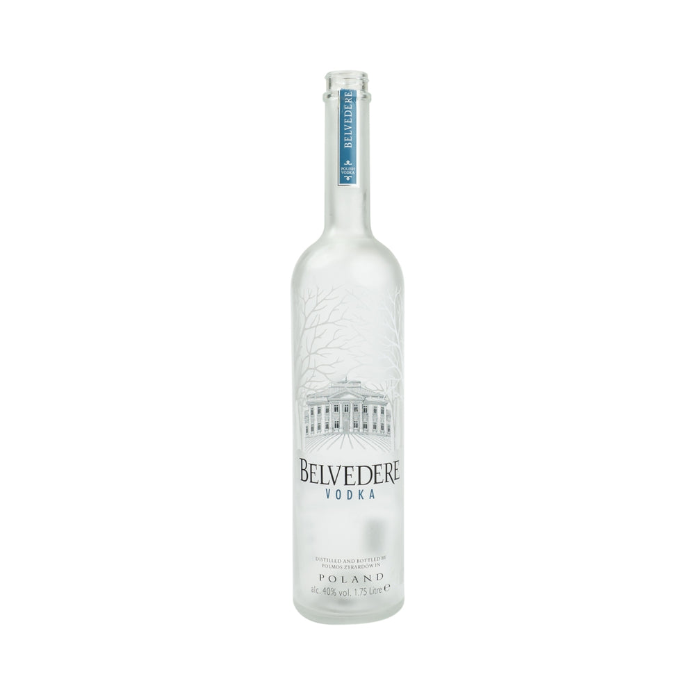 Pusta butelka Belvedere Vodka 1,75l z lampką dekoracyjną LED Pusta butelka barowa