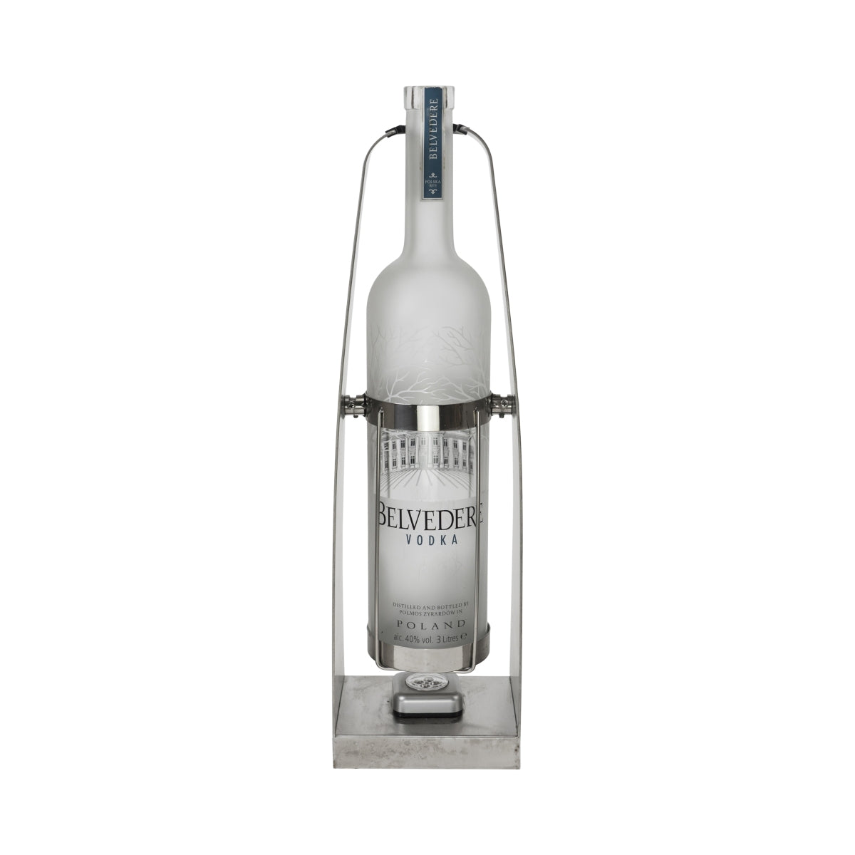 Nalewak do wódki Belvedere 3l obrotowy z diodą LED Swing Bottle Glorifier Metal – Widok 4