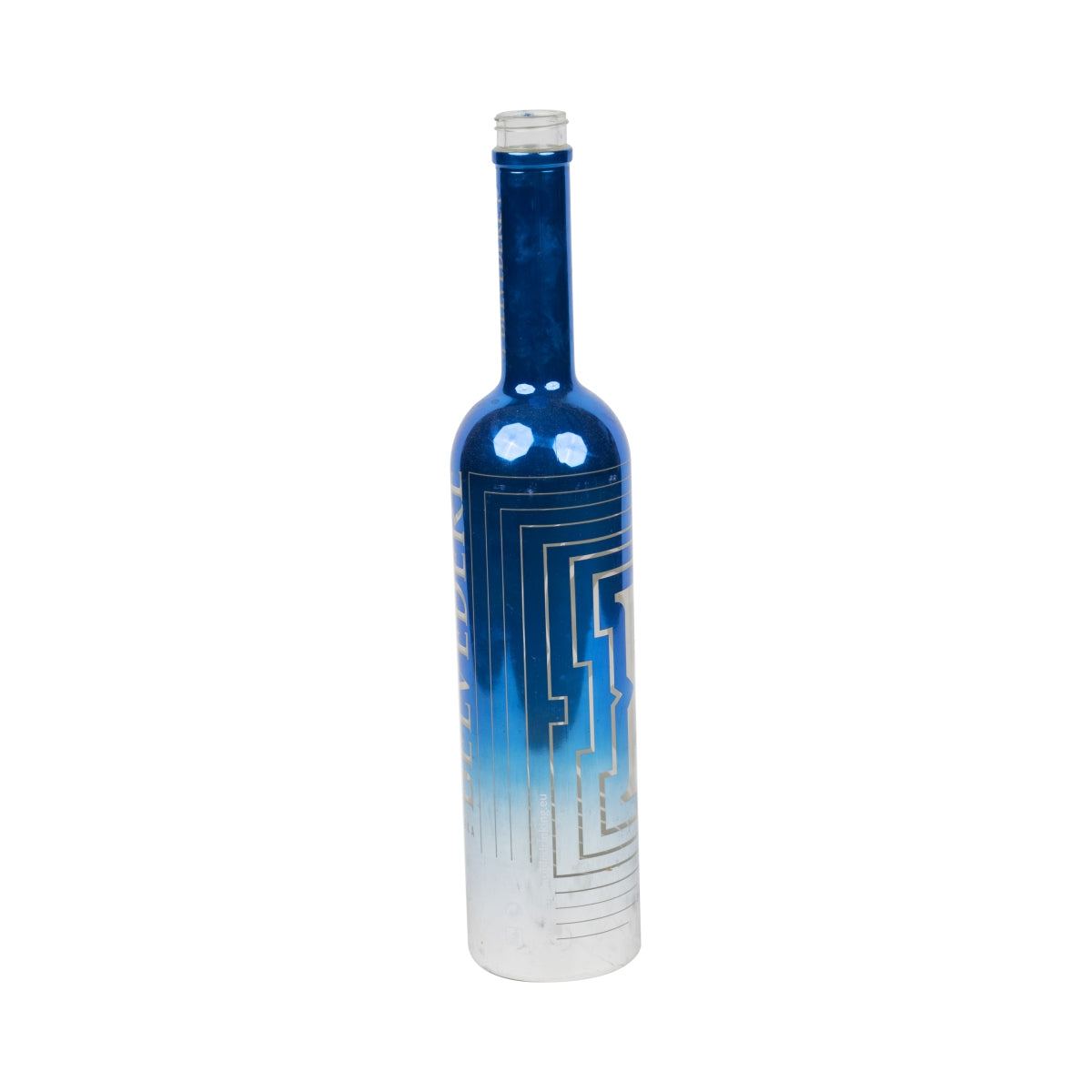 Belvedere Vodka bottle 1,75L EMPTY LED Blue "B" Edition używana lampa rzemieślnicza – Widok 3