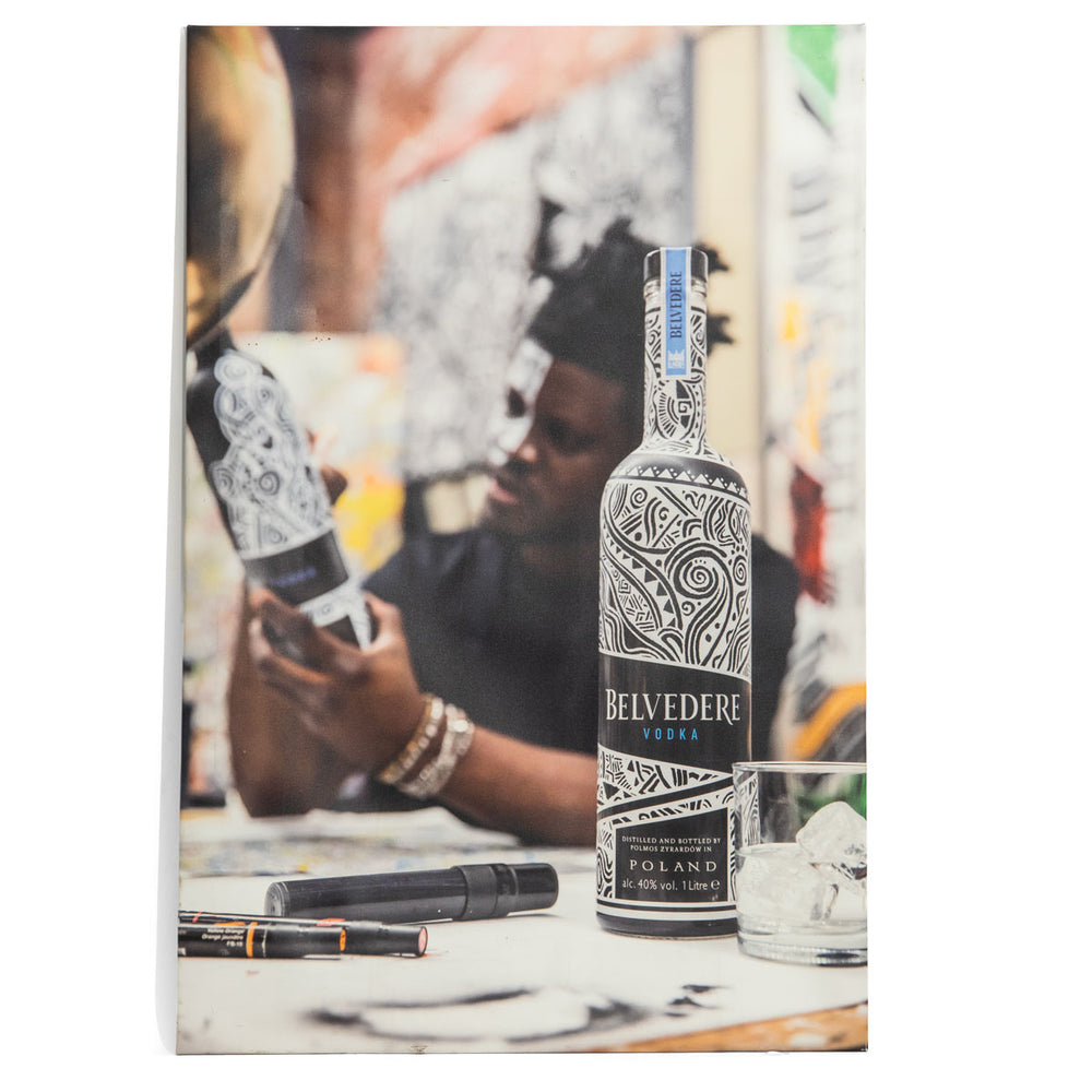Belvedere Vodka Obraz na płótnie Dekoracja ścienna 120x80 cm Butelka z wzorem