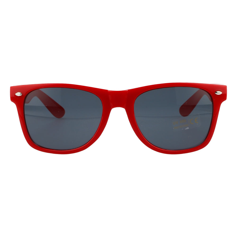 Okulary przeciwsłoneczne Berentzen, czerwone, ochrona UV 400, model Wayfarer, impreza, festiwal