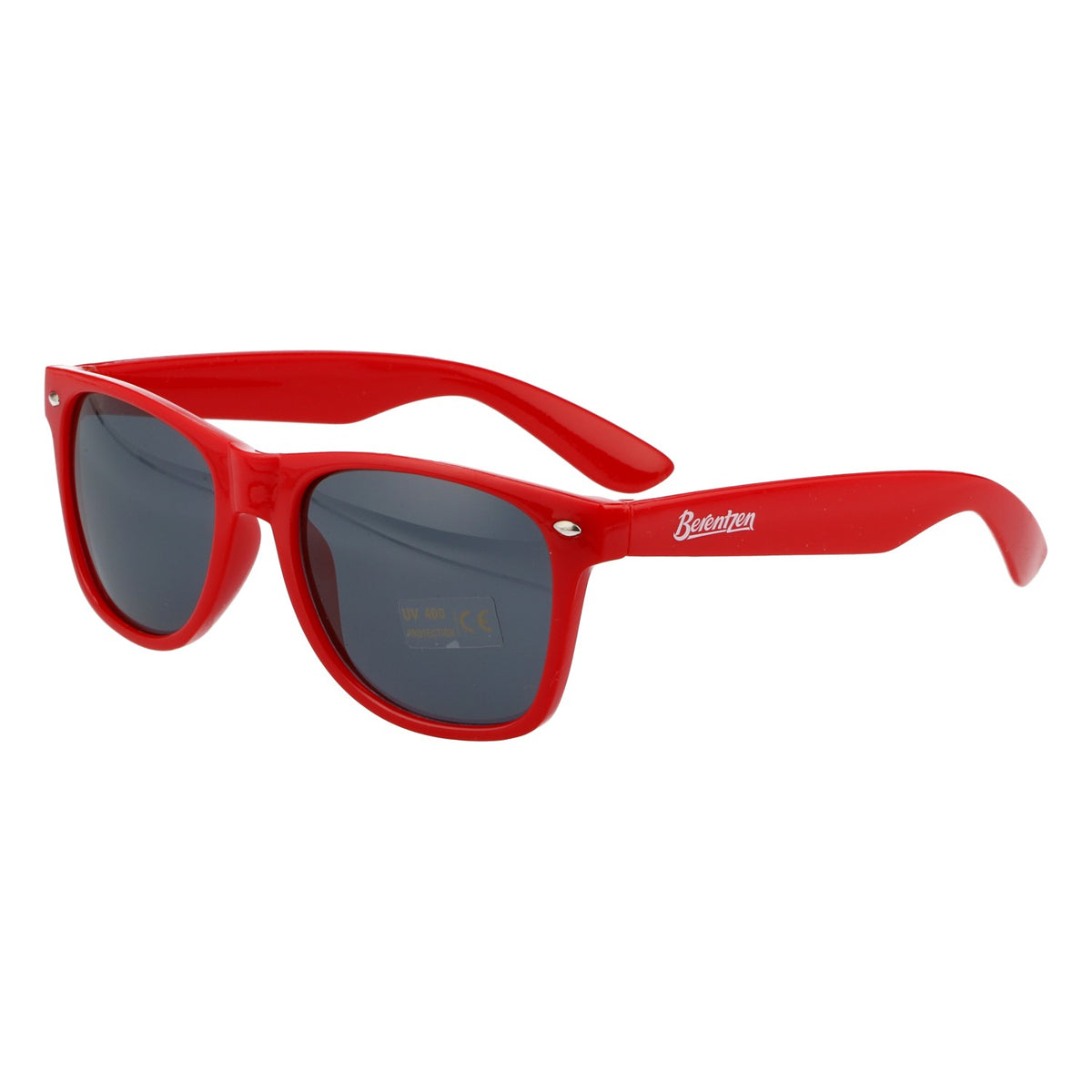 Okulary przeciwsłoneczne Berentzen, czerwone, ochrona UV 400, model Wayfarer, impreza, festiwal – Widok 2