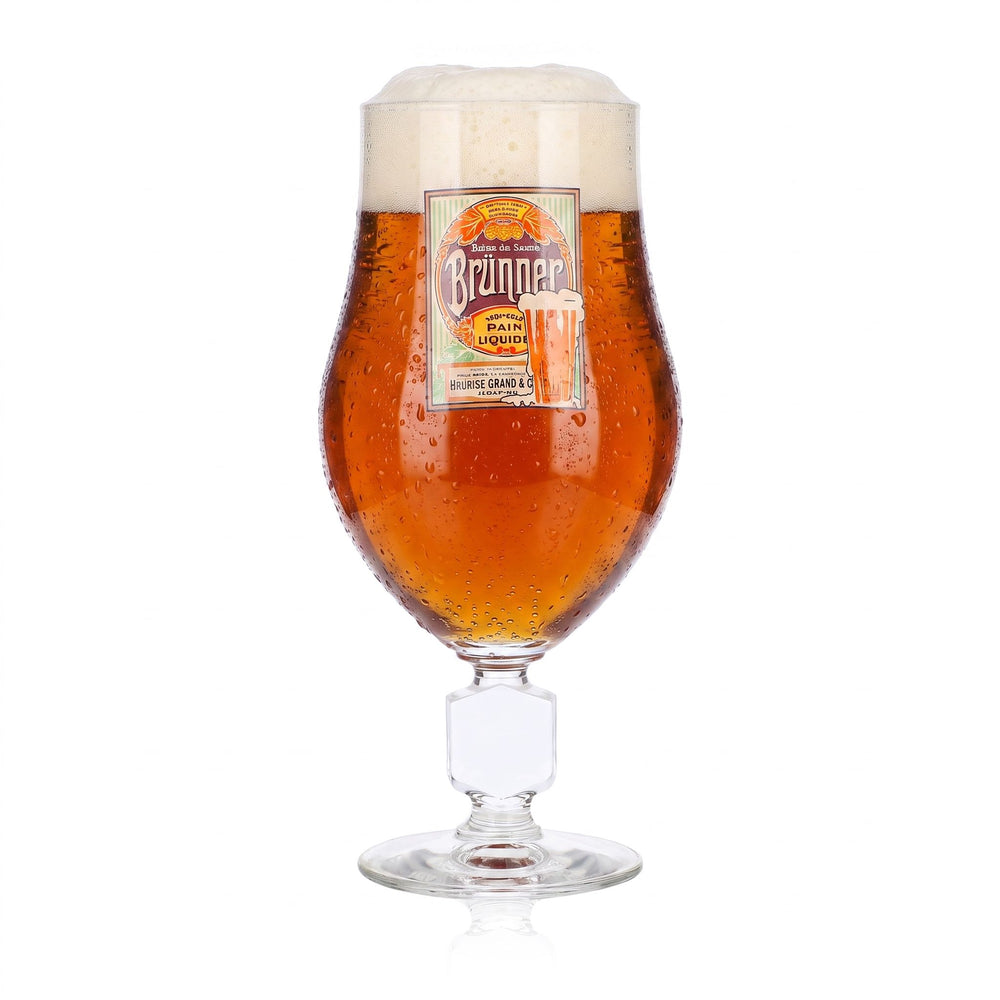 Szklanka do piwa „Bière de Santé Brunner” o pojemności 0,45 l, model „Durobor Echanson”