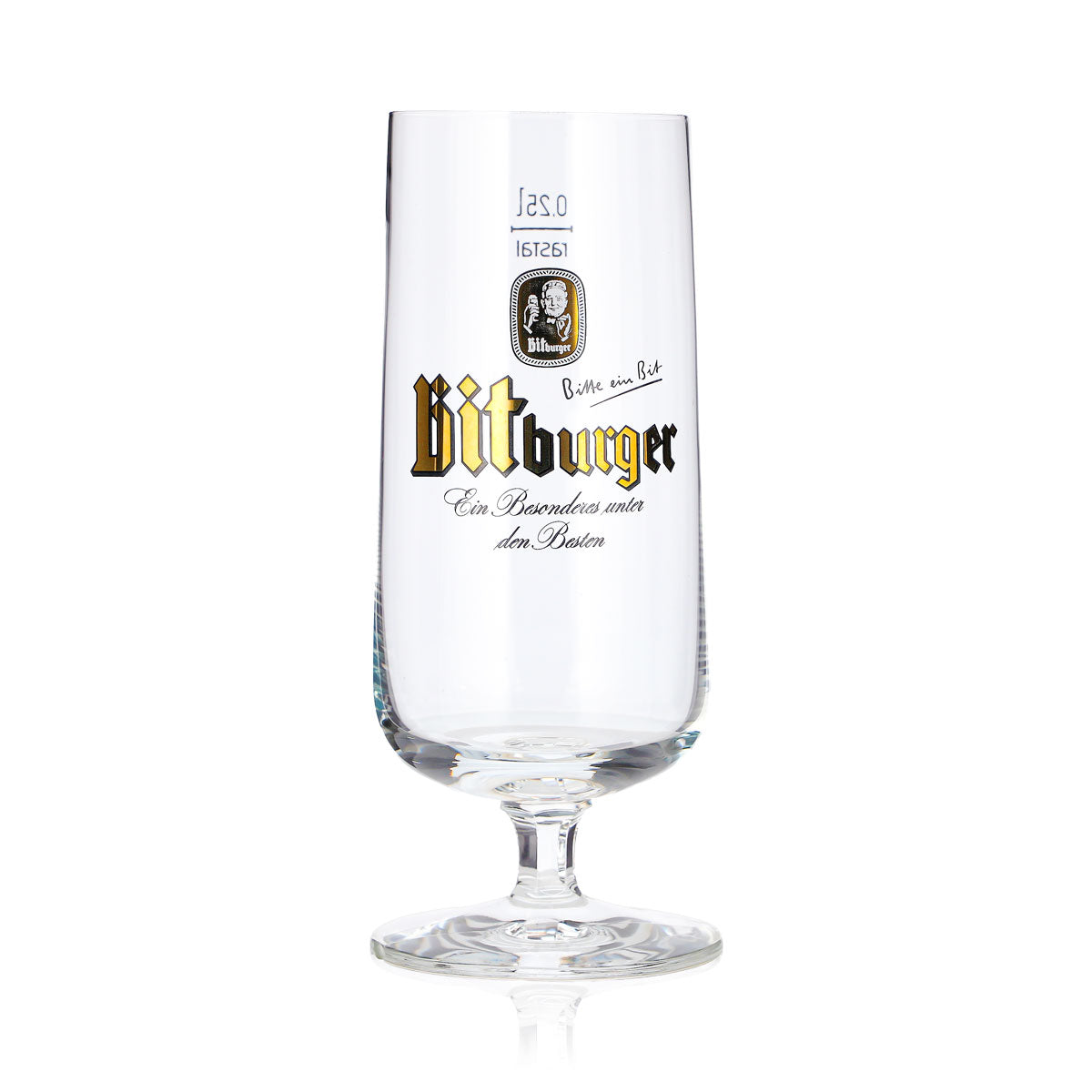 Szklanka do piwa Bitburger 0,25 l, puchar „Wyjątkowe wśród najlepszych” Sahm – Widok 2