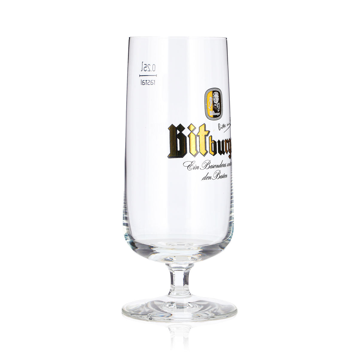 Szklanka do piwa Bitburger 0,25 l, puchar „Wyjątkowe wśród najlepszych” Sahm – Widok 3