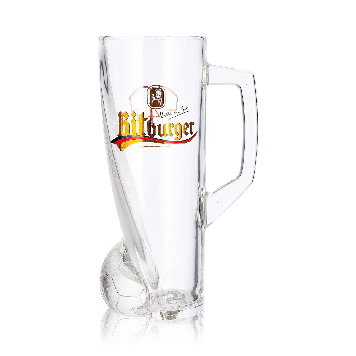 Szklanka do piwa Bitburger 0,4 l, kufel DFB-Premium, bezalkoholowe, numer na koszulce 4 – Widok 2