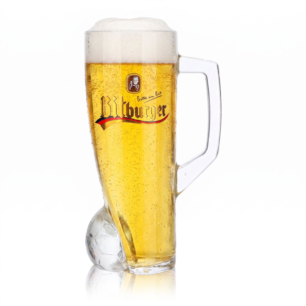 Szklanka do piwa Bitburger 0,4 l, dzbanek DFB-Premium bezalkoholowe z numerem 7 na koszulce