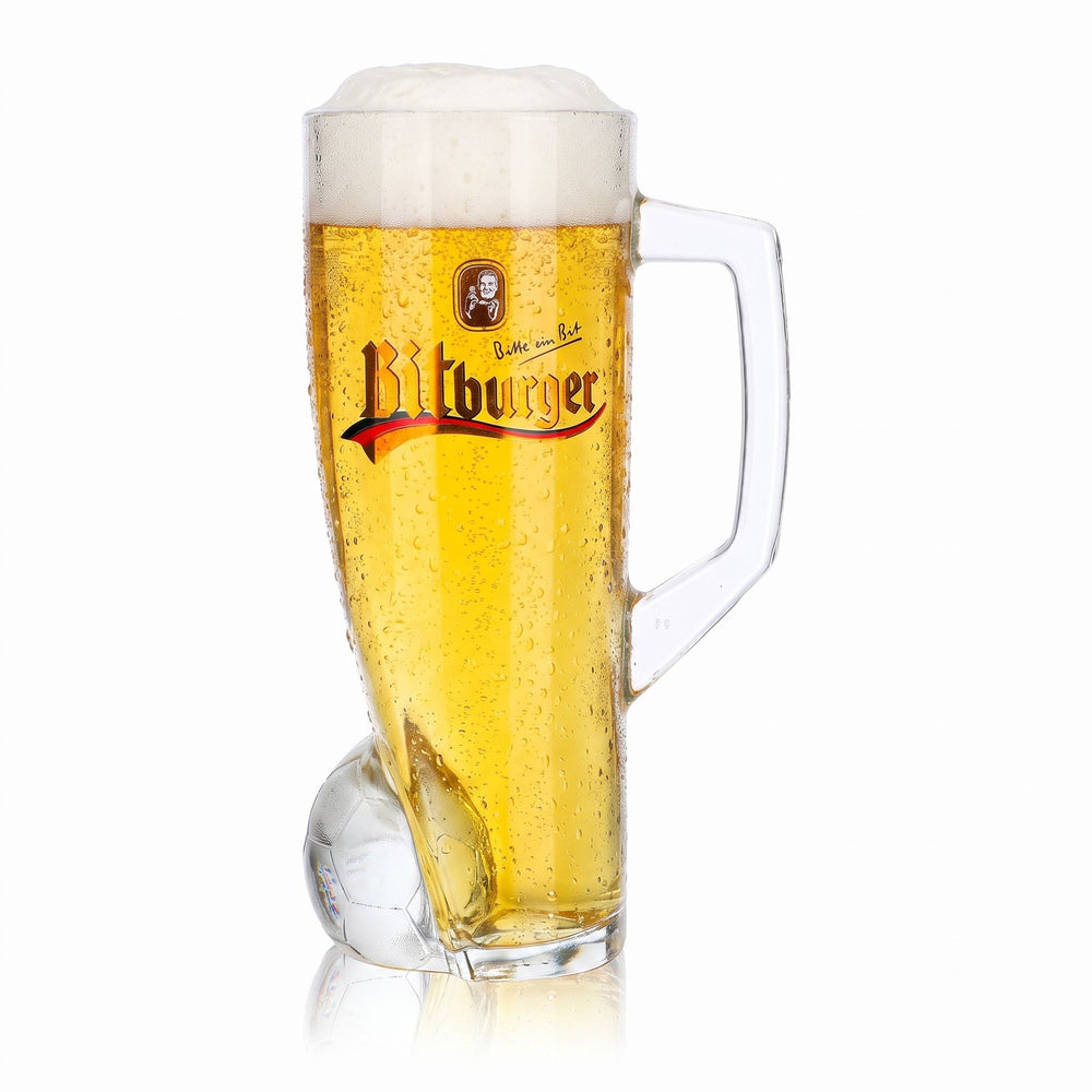Szklanka do piwa Bitburger 0,4 l, dzbanek DFB-Premium bezalkoholowe, numer na koszulce 13