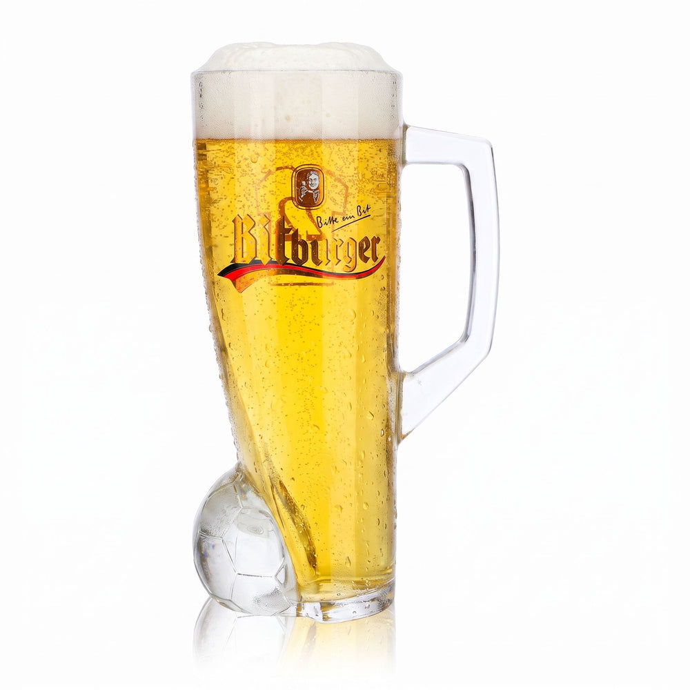 Szklanka do piwa Bitburger 0,4 l, dzbanek DFB-Premium bezalkoholowy, numer na koszulce 22