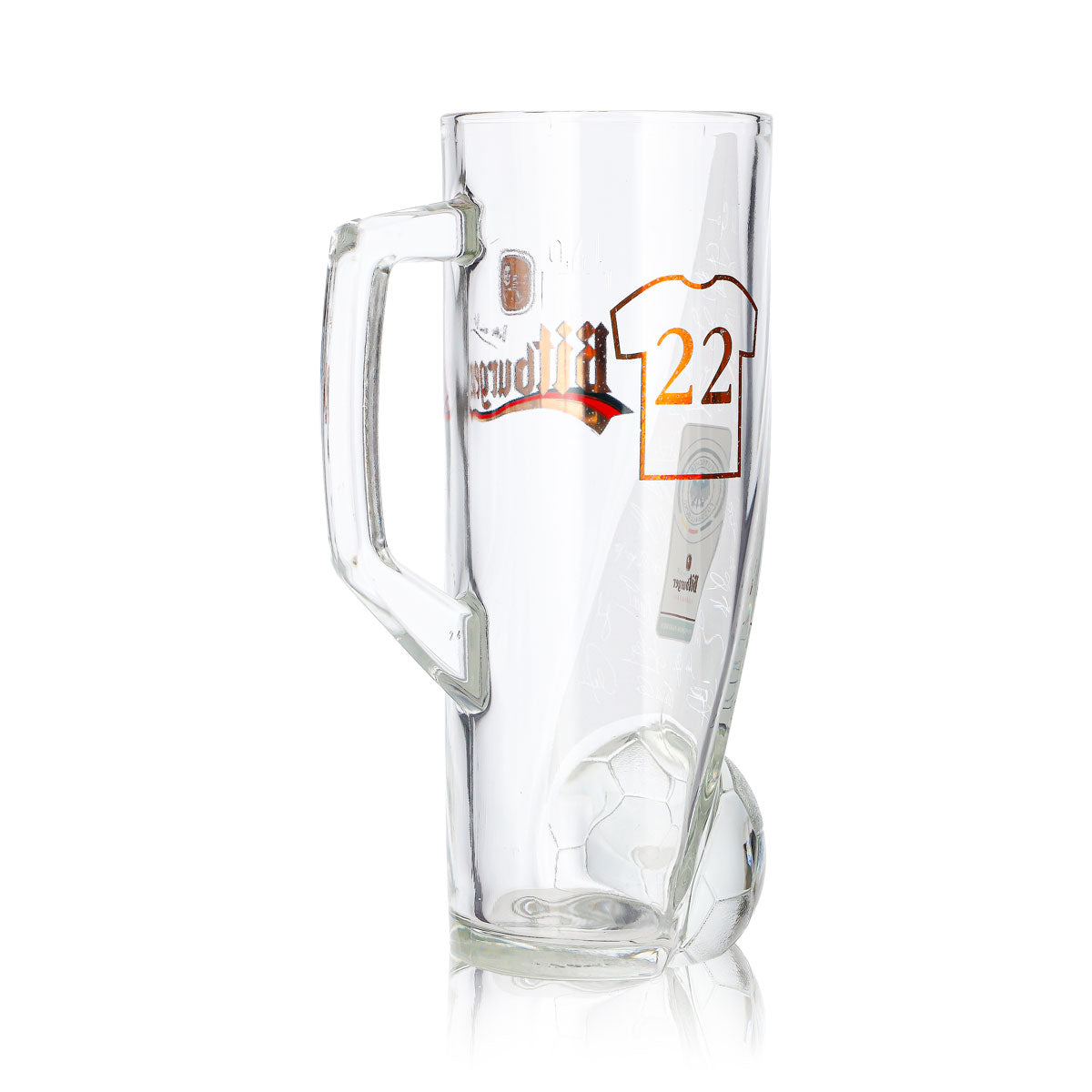 Szklanka do piwa Bitburger 0,4 l, dzbanek DFB-Premium bezalkoholowy, numer na koszulce 22 – Widok 5