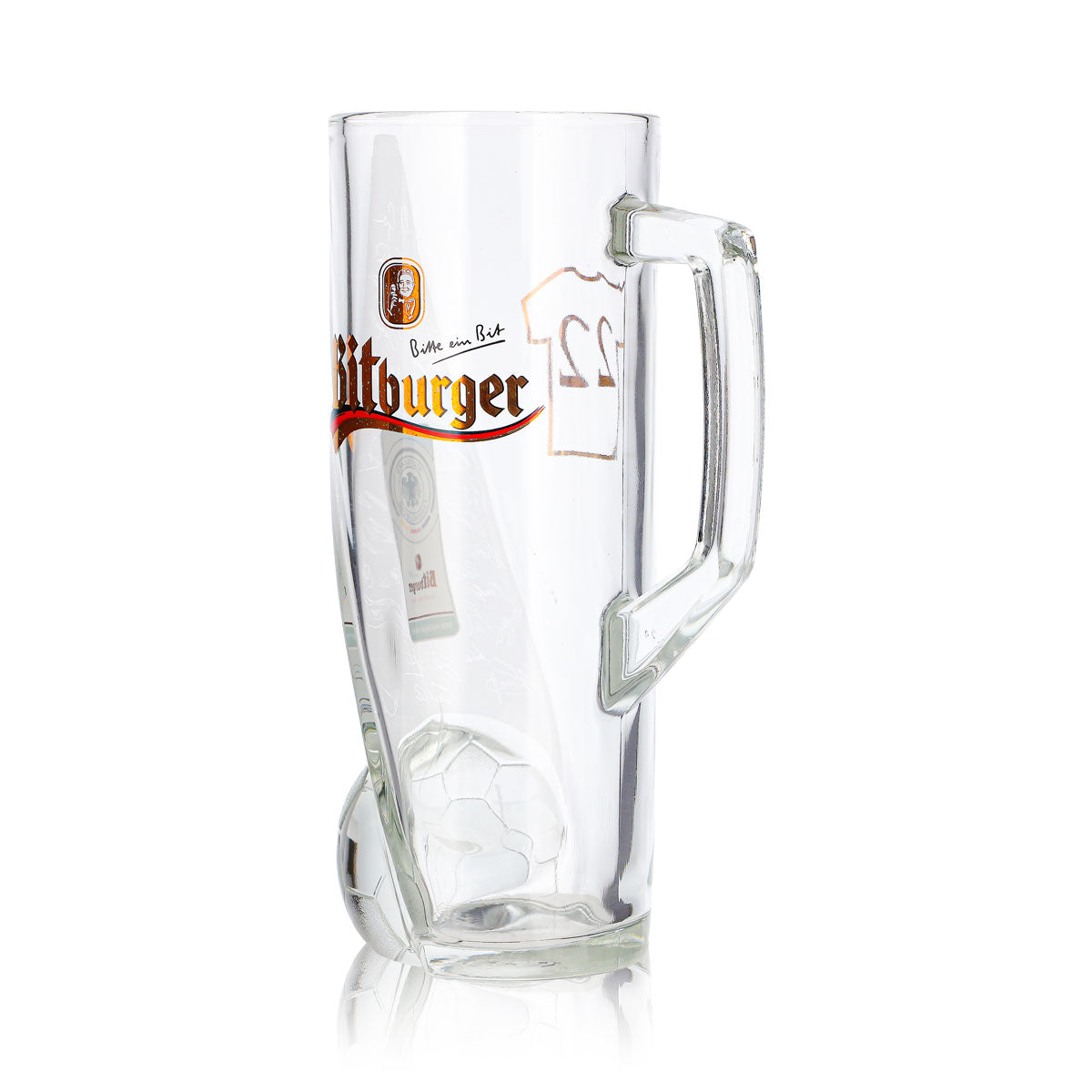 Szklanka do piwa Bitburger 0,4 l, dzbanek DFB-Premium bezalkoholowy, numer na koszulce 22 – Widok 6