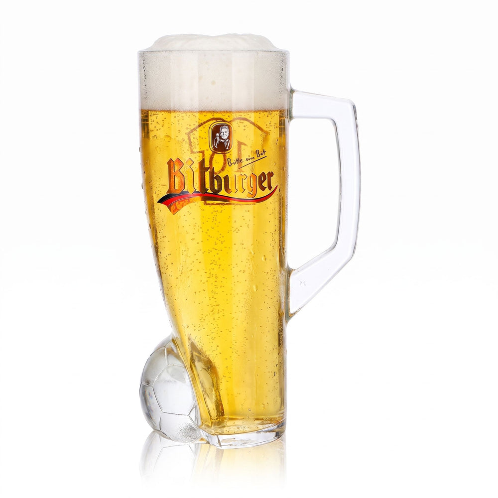 Szklanka do piwa Bitburger 0,4 l, kufel DFB-Premium bezalkoholowy, numer na koszulce 16