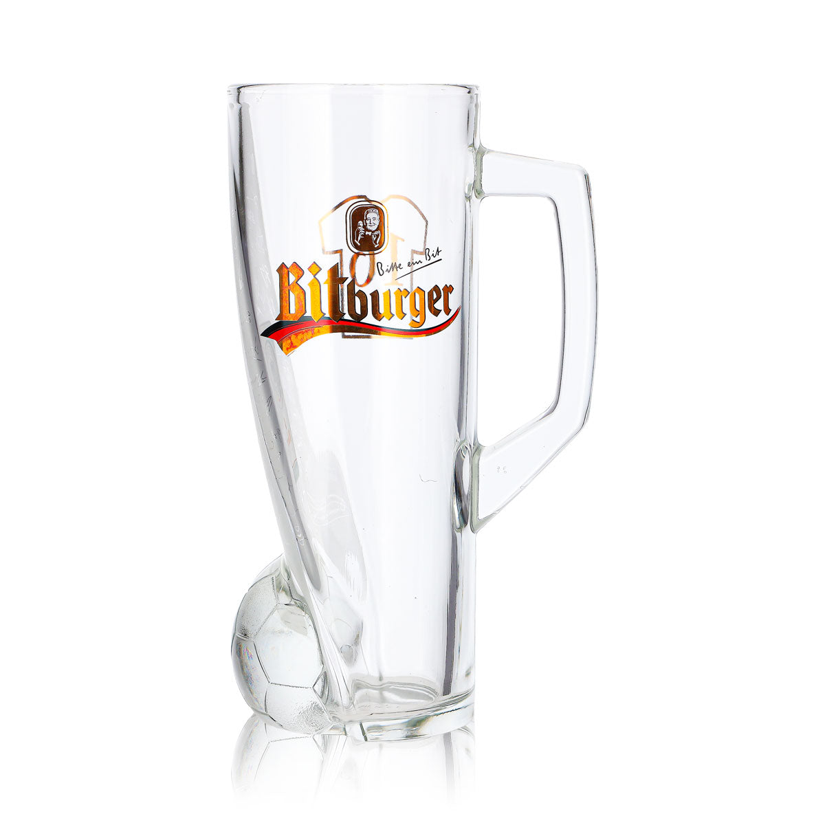 Szklanka do piwa Bitburger 0,4 l, kufel DFB-Premium bezalkoholowy, numer na koszulce 16 – Widok 2