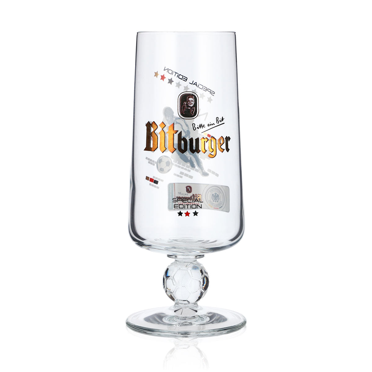 Szklanki do piwa Bitburger 0,25 l Special Edition No.1 Puchar piłkarski Tulipan