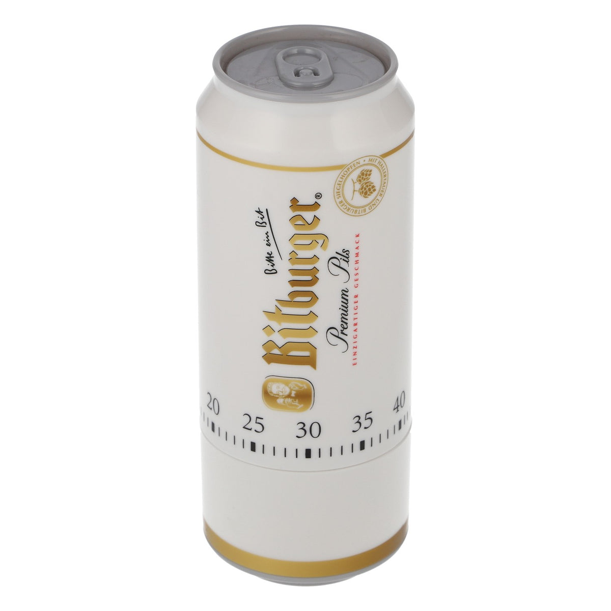 Bitburger – minutnik kuchenny, minutnik do jajek, minutnik do krótkich czasów, minutnik w puszce po piwie, kultowy design – Widok 3