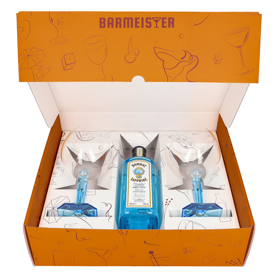 Bombay Sapphire Gin Geschenksets Orange–Ballongläser – Ansicht 2